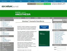 Tablet Screenshot of edoriumjournalofanesthesia.com